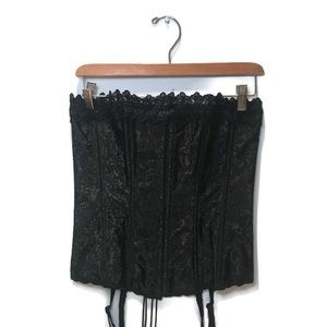 NWOT Grenier black on black corset, size 36